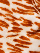 総柄 フェイクファーコート