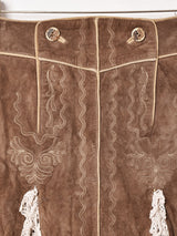 スエード フリルミニスカート