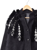ファー 装飾 デザインカーディガン