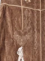 スエード フリルミニスカート