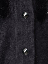 ファー 装飾 デザインカーディガン