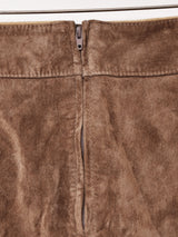 スエード フリルミニスカート