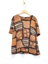 総柄 半袖トップス