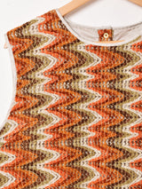 リメイク 70'sファブリック 総柄 スリーブレストップス