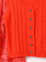 リメイク チュールスリーブカーディガン