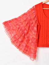 リメイク チュールスリーブカーディガン