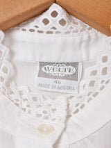 オーストリア製 レースカラー 7分袖 ブラウス