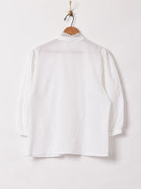 オーストリア製 レースカラー 7分袖 ブラウス