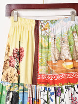 リメイク パッチワークティアードスカート