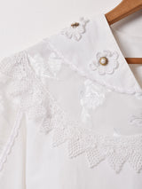 ビッグカラー 7分袖 ブラウス