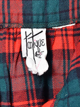 タータンチェック柄 ティアードウールスカート