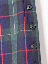 タータンチェック柄 サイドボタンスカート