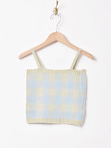 【2色展開】Meridianギンガムチェック キャミセットカーディガン