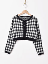 【2色展開】Meridianギンガムチェック キャミセットカーディガン