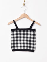 【2色展開】Meridianギンガムチェック キャミセットカーディガン