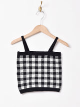 【2色展開】Meridianギンガムチェック キャミセットカーディガン