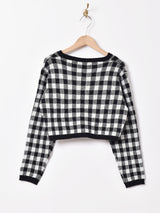 【2色展開】Meridianギンガムチェック キャミセットカーディガン