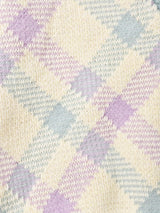 Meridianパステルカラー チェック柄カーディガン