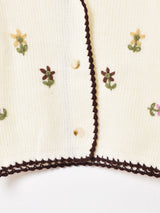 Meridianフラワー刺繍 カーディガン