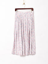 小花柄 プリーツスカート