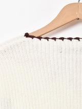 Meridianフラワー刺繍 カーディガン