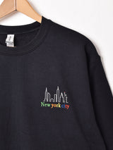 【2色展開】 ワンポイントスウェットシャツ【New York City】