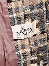 イングランド製 チェック柄 ファーカラーコート