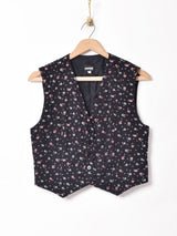 小花柄 コットンベスト