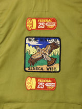 パッチ付き ハンティングジャケット