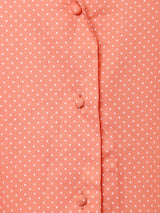 ピンドット オープンカラーシャツ