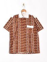 総柄 半袖シャツ