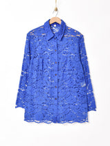 長袖 レースシャツ