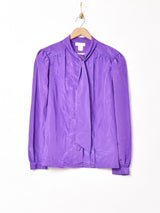 パフスリーブ ボウタイブラウス