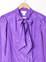 パフスリーブ ボウタイブラウス