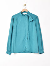 織り柄 長袖ブラウス