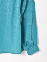 織り柄 長袖ブラウス