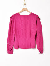 イギリス製 ビッグカラー長袖ブラウス