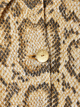パイソン柄 ラメ長袖シャツ
