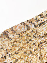 パイソン柄 ラメ長袖シャツ