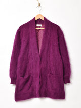 パフスリーブ アンゴラカーディガン