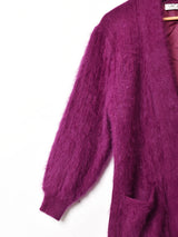 パフスリーブ アンゴラカーディガン