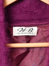 パフスリーブ アンゴラカーディガン