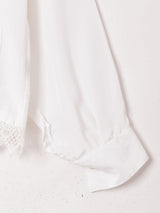 レースデザイン 長袖ブラウス