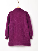 パフスリーブ アンゴラカーディガン