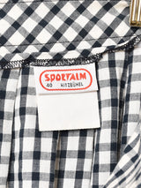 オーストリア製 ギンガムチェック 刺繍 レースアップスカート