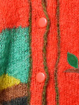 風景 ビッグシルエット モヘアカーディガン