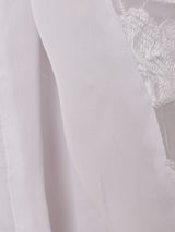 フランス製 刺繍 スパンコール パフスリーブブラウス