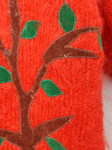 風景 ビッグシルエット モヘアカーディガン