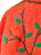 風景 ビッグシルエット モヘアカーディガン