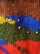 風景 ビッグシルエット モヘアカーディガン